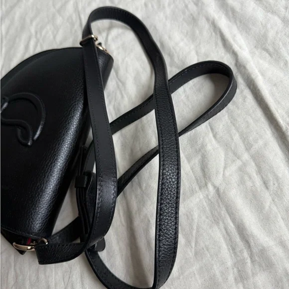 CHRISTIAN LOUBOUTIN By My Side Black Leather Shouder Bag - Picture 7 of 16